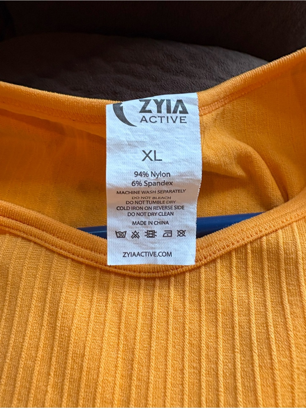 Ziya Women's Ribbed Parallel Tank - Yellow - Picture 2 of 2